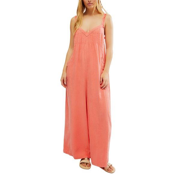 Free People Women's Drifting Dreams One-Piece, Radiant Watermelon MD - Picture 1 of 1